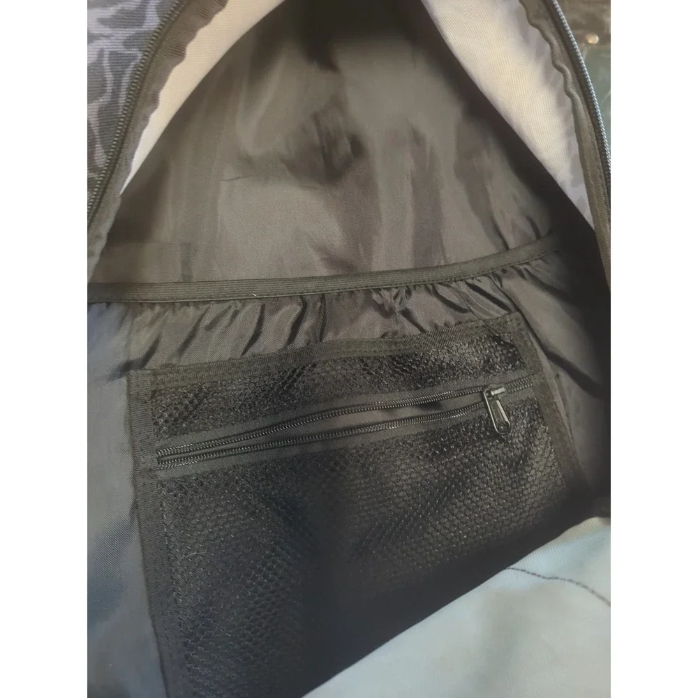 Vans Backpack Black Gray Floral Rose Print School Travel Daypack